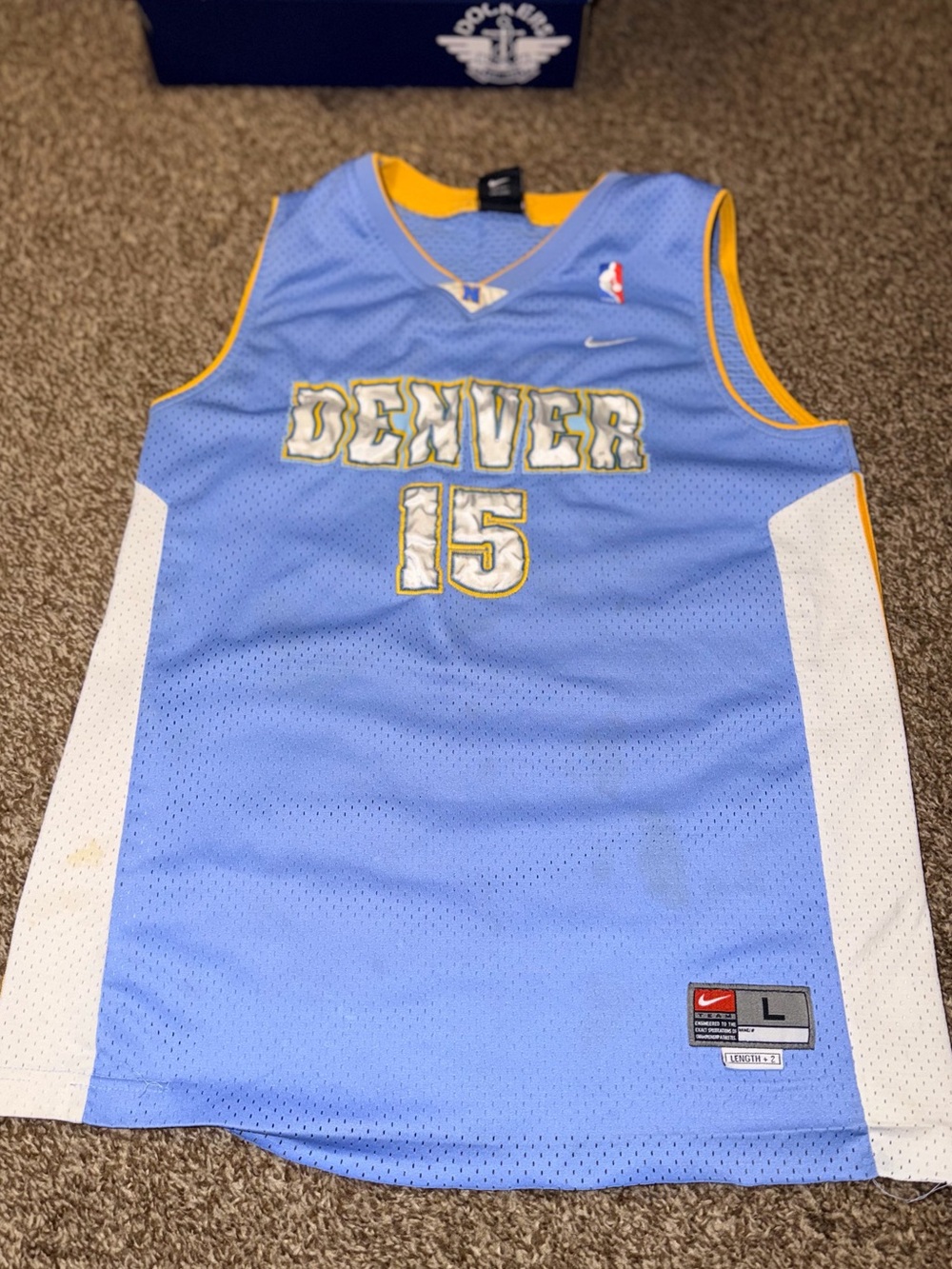 Nike Denver Light Blue Basketball Jersey - Size L